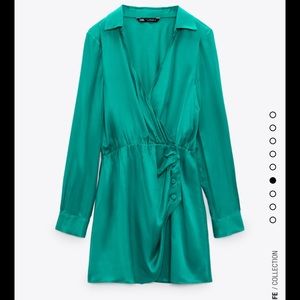 Green Zara Wrap Dress